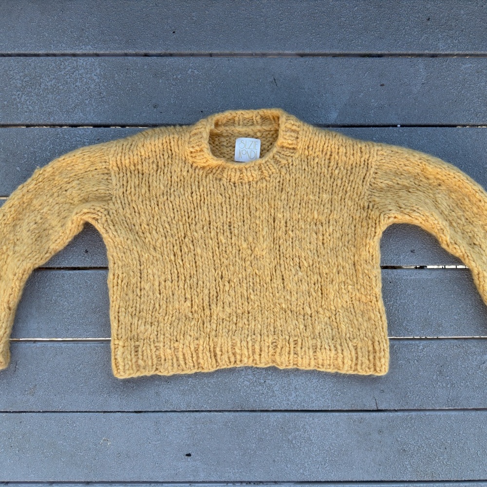 Suzi Kondi Golden Yellow Crew Neck Sweater